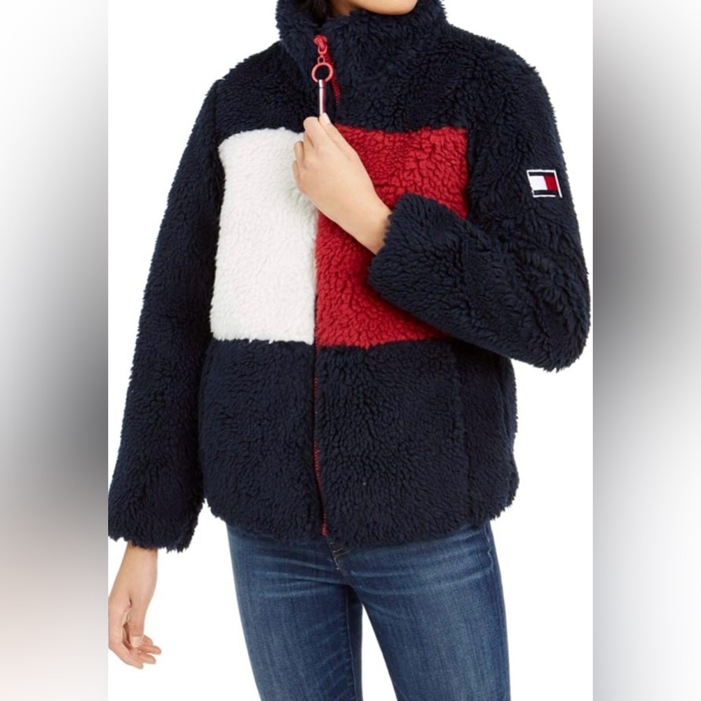 Tommy Hilfiger Faux Fur Outer Shell Coat Size M